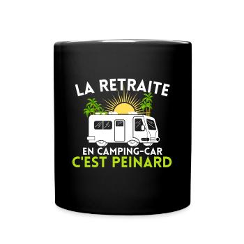 Camping car retraite Cadeau Humour - Mug uni - noir - Devant