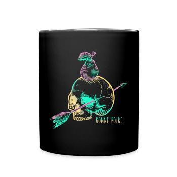 Skull pear yellow - Mug uni - noir - Devant
