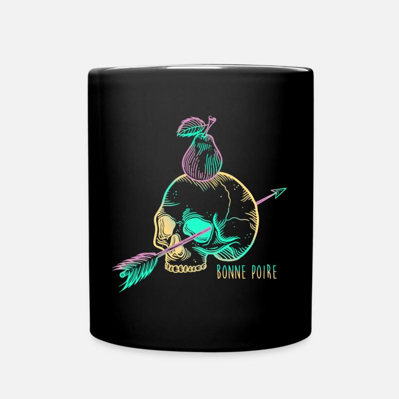 Totenkopfbirne gelb - Tasse einfarbig - Schwarz