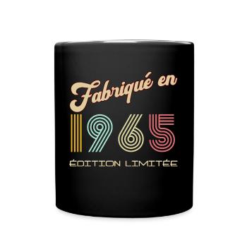 Anniversaire 1965 Fabriqué en - Mug uni - noir - Devant