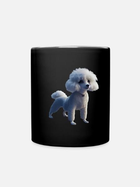 Pudel Hund - Pudel - Tasse einfarbig - Schwarz