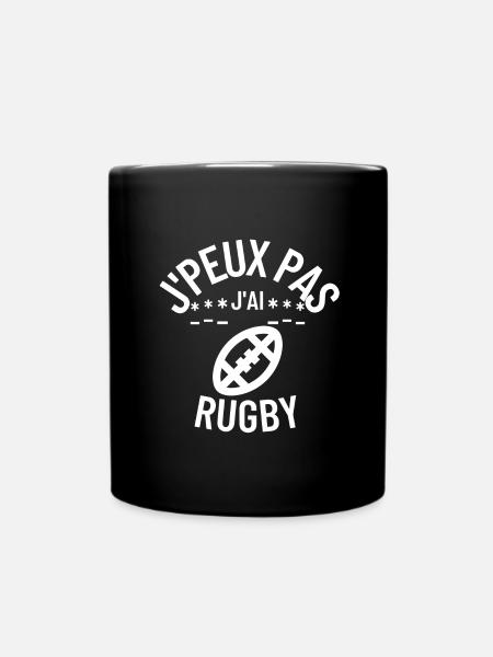 J peux pas j ai rugby - Mug uni - noir