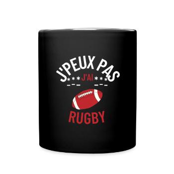 J peux pas j ai rugby - Mug uni - noir - Devant