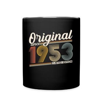 1953 Original Jahrgang Vintage Geburtstag Retro - Tasse einfarbig - Schwarz - Vorne