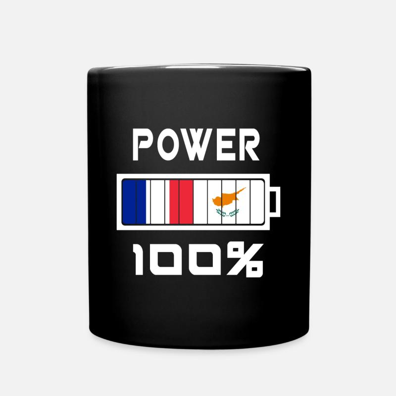 Chypre et France Power 100 % - Mug uni - noir