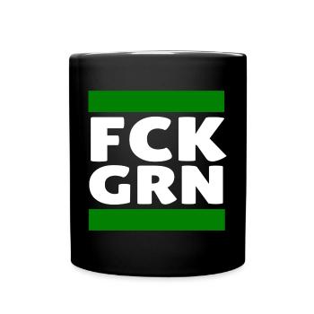 Gegen die Grünen - Tasse einfarbig - Schwarz - Vorne