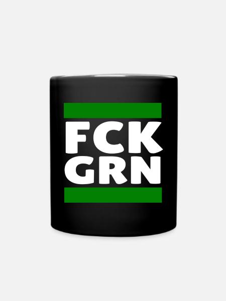 Gegen die Grünen - Tasse einfarbig - Schwarz