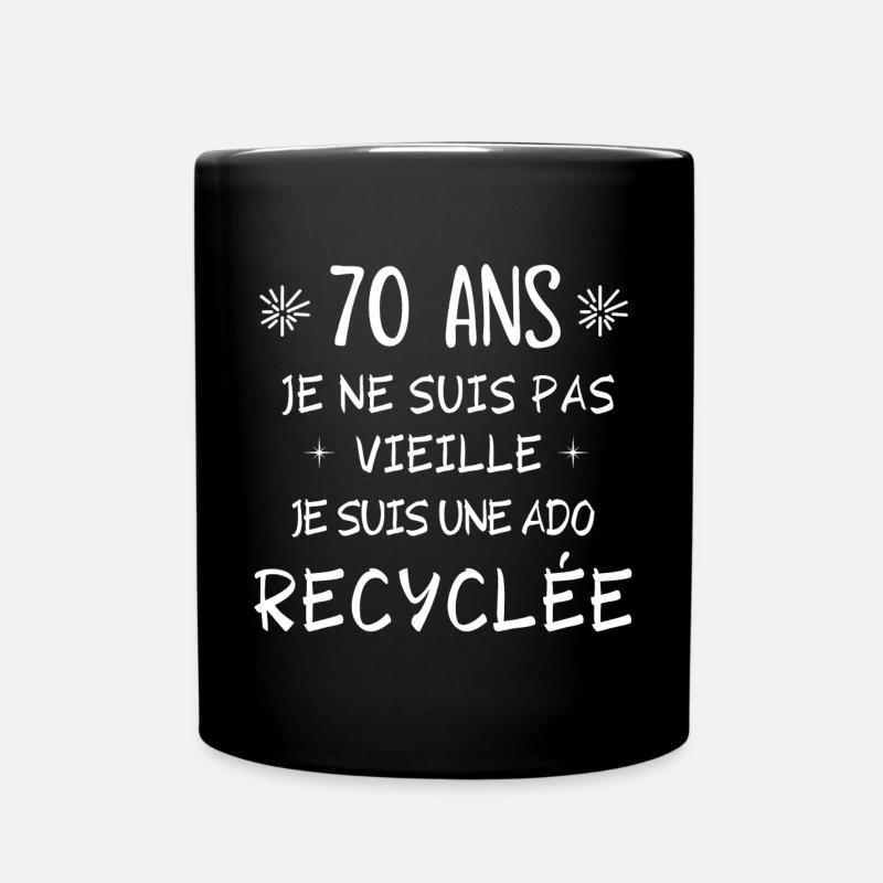 70 ANS, 70 ans, anniversaire 70 ans - Mug uni - noir