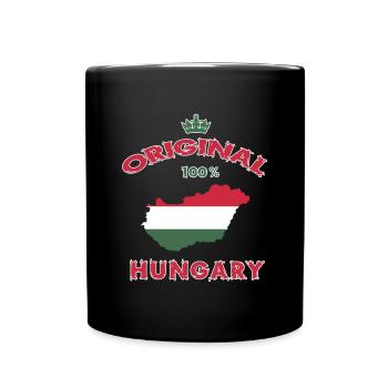 Hungary original 100% flag design - Full Colour Mug - black - Front