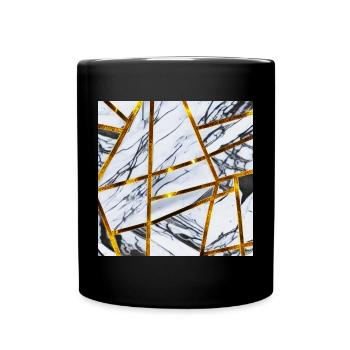 Marble White Gold - Full Colour Mug - black - Front