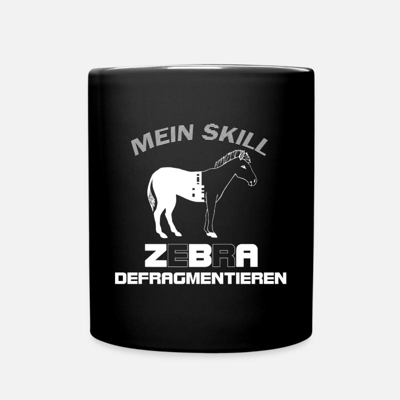 Mein Skill - Zebra defragmentieren - Tasse einfarbig - Schwarz