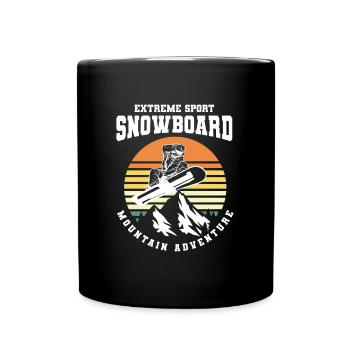 Snowboard Winter Sports - Full Colour Mug - black - Front
