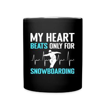 Snowboard Extremsport Boarder - Tasse einfarbig - Schwarz - Vorne