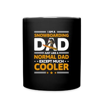 Snowboarder extreme sports Ski holiday piste - Full Colour Mug - black - Front