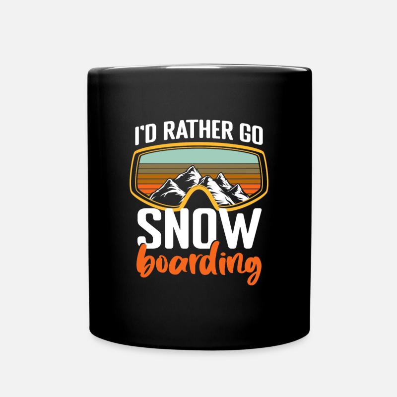 Snowboard Hobby Snow - Full Colour Mug - black