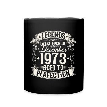 Décembre né 1973 Vintage anniversaire - Mug uni - noir - Devant