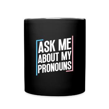 Trans Transgender Transsexual Pride - Full Colour Mug - black - Front