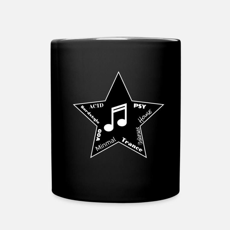 EDM Techno Stern - Tasse einfarbig - Schwarz