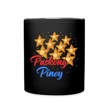 Paskong Pinoy Weihnachtsdesign für Filipinos - Tasse einfarbig - Schwarz - Vorne