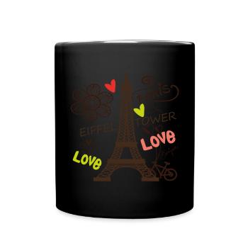 Paris Tour Eiffel Arc de Triomphe L’amour de Frankre - Mug uni - noir - Devant