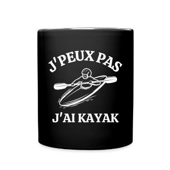 kayak, fan de kayak, canoë-kayak - Mug uni - noir - Devant