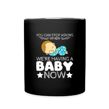 Parenthood Motherhood Parenting Pregnancy Tee - Full Colour Mug - black - Front