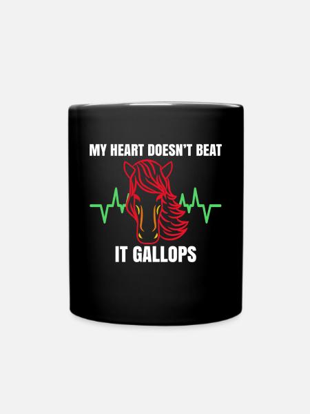 Hengst Pferde Statement Galopp Islandpferde - Tasse einfarbig - Schwarz