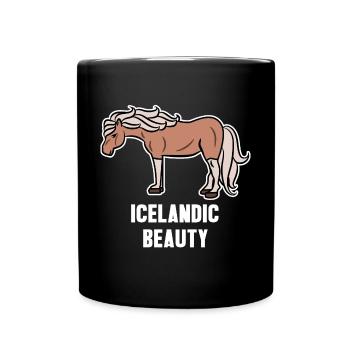 Islandpferde Cool Pferde Statement Pferdefan - Tasse einfarbig - Schwarz - Vorne