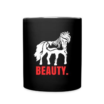 Icelandic horses horses saying horse love horse lover - Full Colour Mug - black - Front
