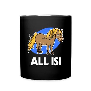 Pferdenarr Statement Islandpferde Islandponys Pony - Tasse einfarbig - Schwarz - Vorne