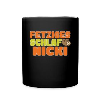 fetziges schlafnicki - Tasse einfarbig - Schwarz - Vorne