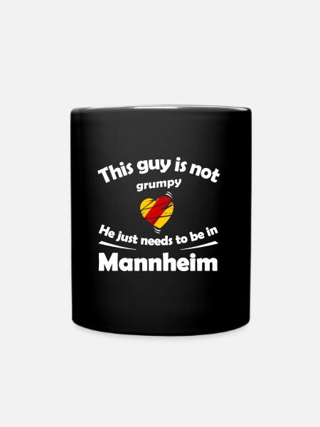 Daheim in Mannheim - Tasse einfarbig - Schwarz