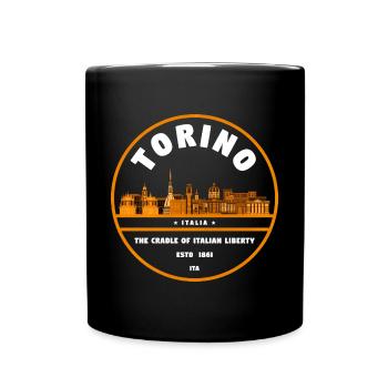 Emblème de la Skyline de Torino - Mug uni - noir - Devant