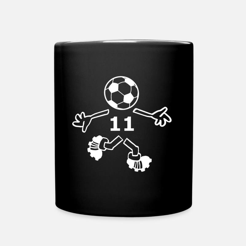 Le footballeur avec l’équipe - Mug uni - noir