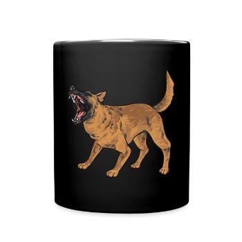 Malinois Belgian Shepherd Mechelaar Dog - Full Colour Mug - black - Front