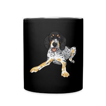 Bluetick Coonhound cadeau drôle de dicton - Mug uni - noir - Devant