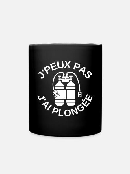 plongée, plongée sous marine, fan de plongée - Mug uni - noir