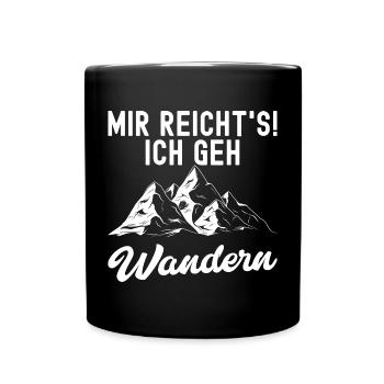 Wandern Geschenk Für Wanderer Berge Trekking - Tasse einfarbig - Schwarz - Vorne