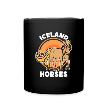 Chevaux arabes amoureux des chevaux chevaux islandais trot dicton - Mug uni - noir - Devant