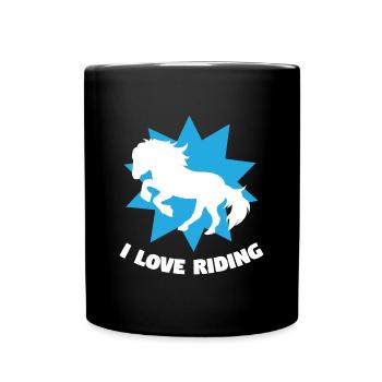 Horses Riding Statement Icelandic Horses Horse Love - Full Colour Mug - black - Front