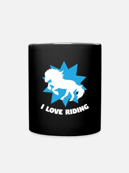 Chevaux Equitation Déclaration Chevaux islandais Amour Cheval - Mug uni - noir