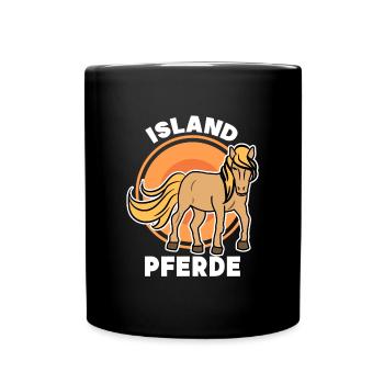 Islandpferde Spruch Pferdefan Pferde Pferdeliebe - Tasse einfarbig - Schwarz - Vorne