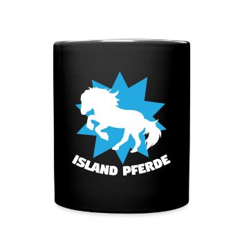 Islandpferde Tölt Galopp Trab Pferde Spruch Pferde - Tasse einfarbig - Schwarz - Vorne
