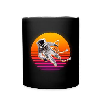 Espace Rétro Soleil Astronaute - Mug uni - noir - Devant