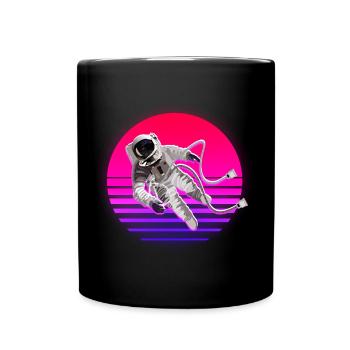 Espace Rétro Soleil Astronaute Espace - Mug uni - noir - Devant