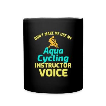 Aqua Radfahren Schwimmbad Fitness Training Lustig - Tasse einfarbig - Schwarz - Vorne