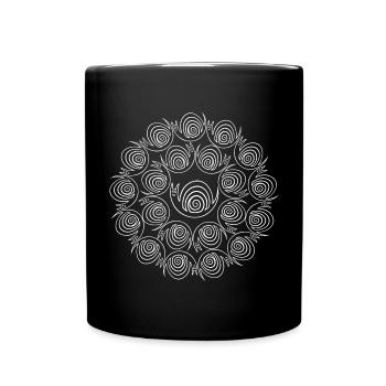 Cercles à vis - Mug uni - noir - Devant