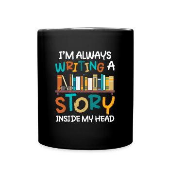 Author Writing Literature Book Author - Full Colour Mug - black - Front