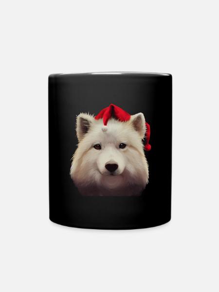 Samojede Weihnachten - Samojede - Tasse einfarbig - Schwarz