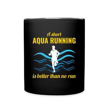 Deep Water Aqua jogging Pool Running Fitness - Full Colour Mug - black - Front